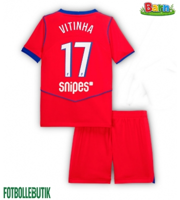 Paris Saint-Germain Vitinha #17 Tredjeställ Barn 2025-26 Kortärmad (+ Korta byxor)